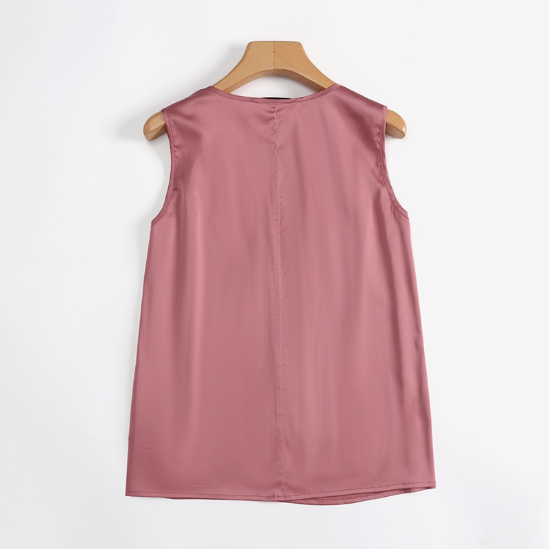 Áo kiểu ZANZEA satin không tay cổ chữ V thời trang dành cho nữ