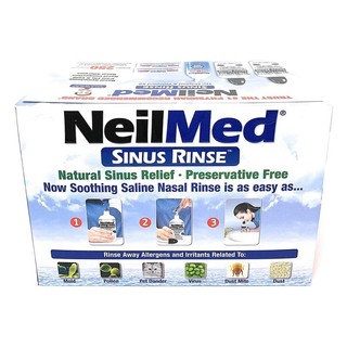 Bộ sản phẩm nước muối rửa mũi neilmed sinus rinse 250 gói