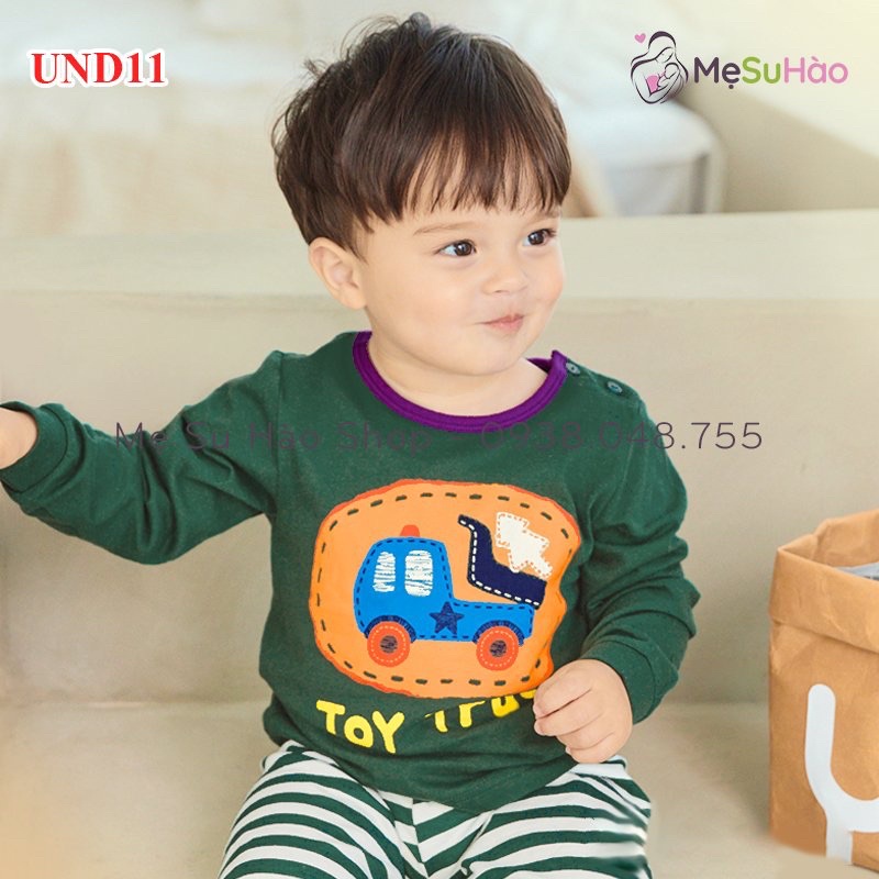 Đồ bộ quần áo dài tay dáng ôm thun cotton mẫu Xe bán tải năm 2022 rất xinh của hãng Unifriend Hàn Quốc mã UND11