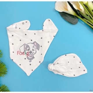 [5-10kg] Set 5 Món Cho Bé Gái George - Trắng (Khăn 71x74cm)