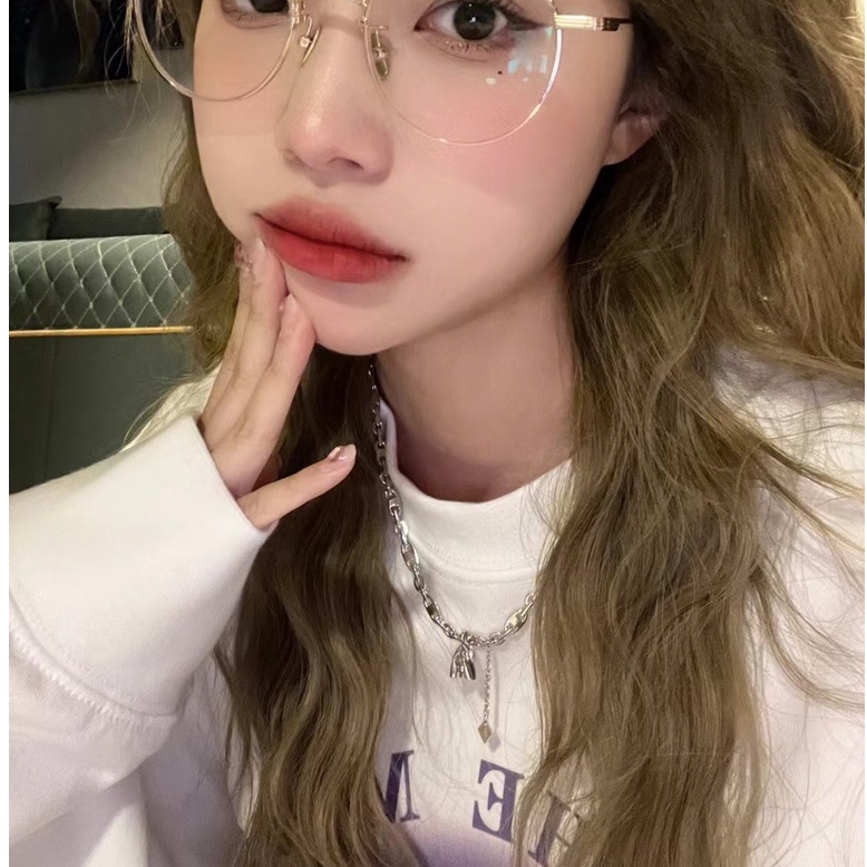 ZHELIHANGFEI Áo Nỉ Dáng Rộng In Hình Chú Chó Dễ Thương Dễ Phối Đồ