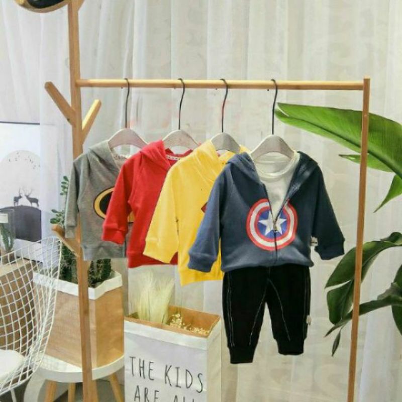 Mới 2022 | Áo khoác siêu anh hùng phong cách cá tính đáng yêu cho bé 8-18kg