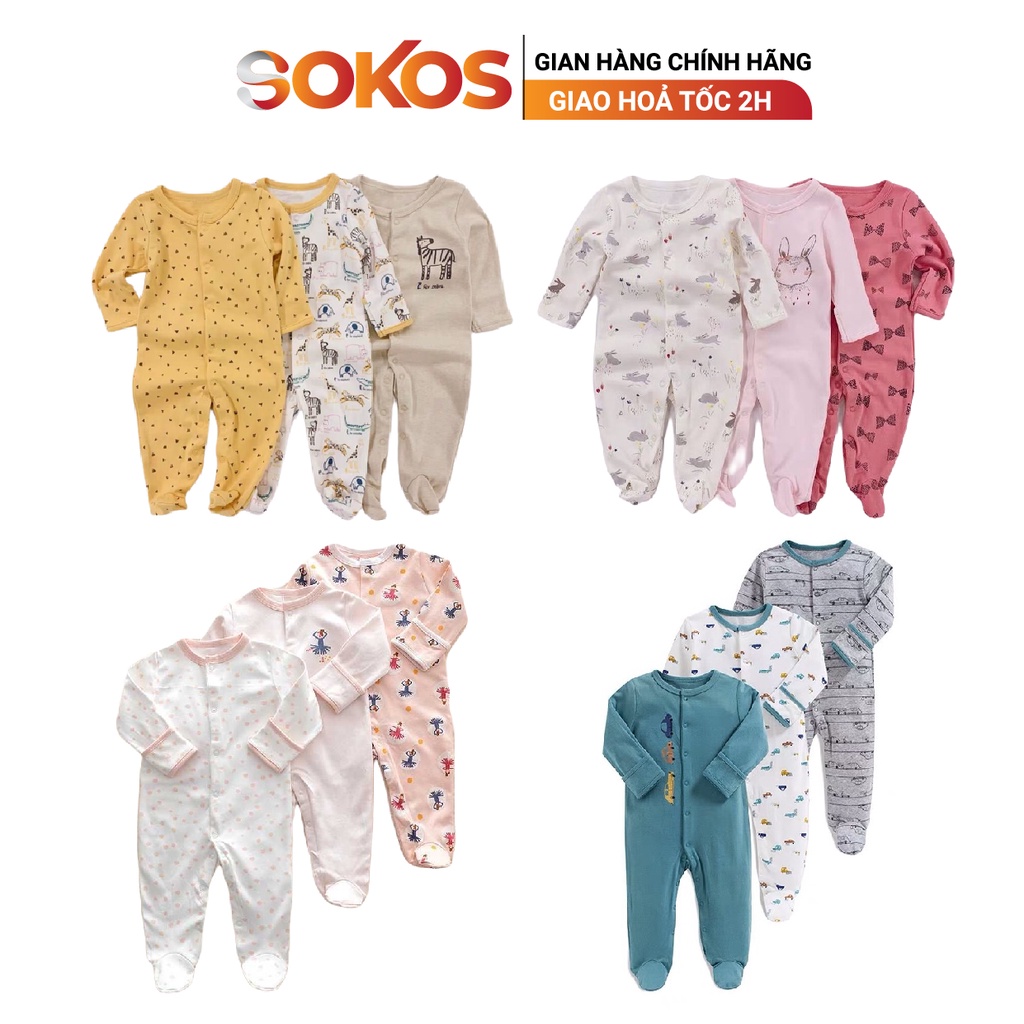 Set 3 Bộ Body Cho Bé Mamas&Papas Nguyên Túi Hộp