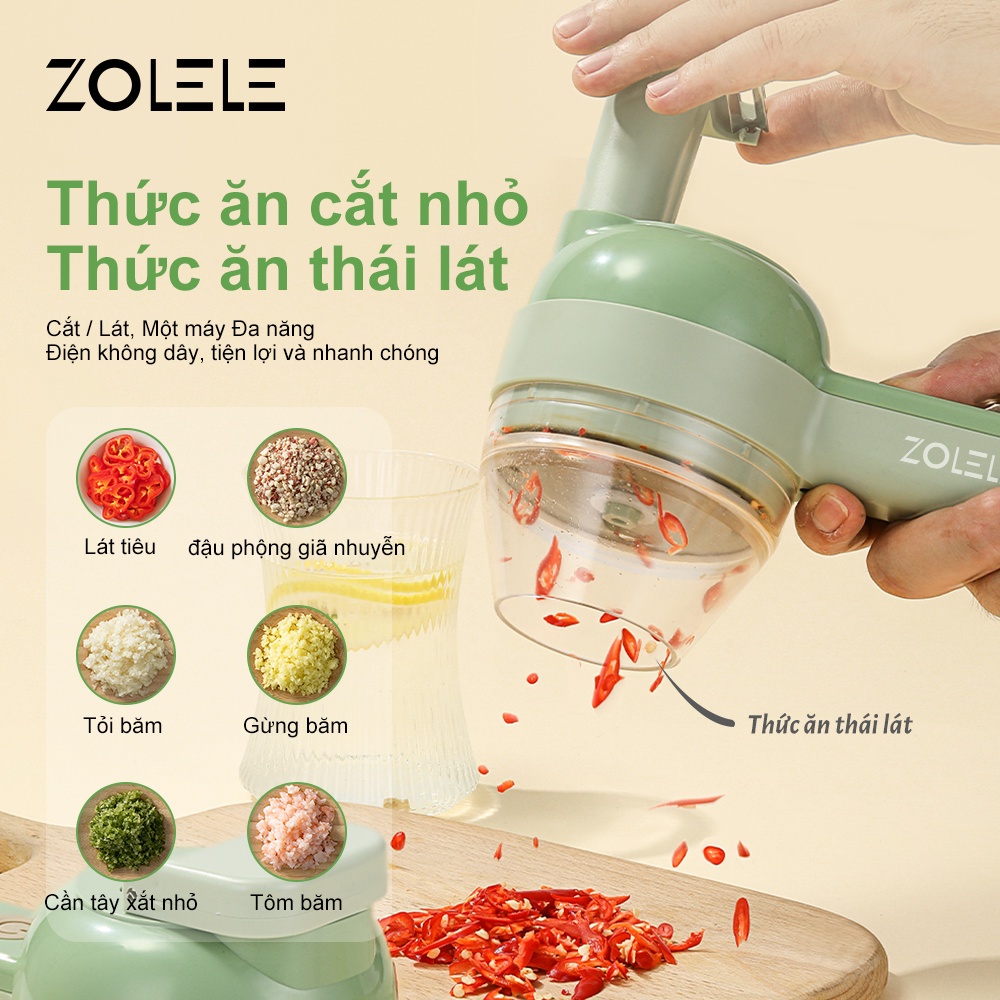 Máy xay đa năng Zolele Zd003 sạc điện USB dung tích 200ml - ưỡi dao thép không gỉ tiện lợi