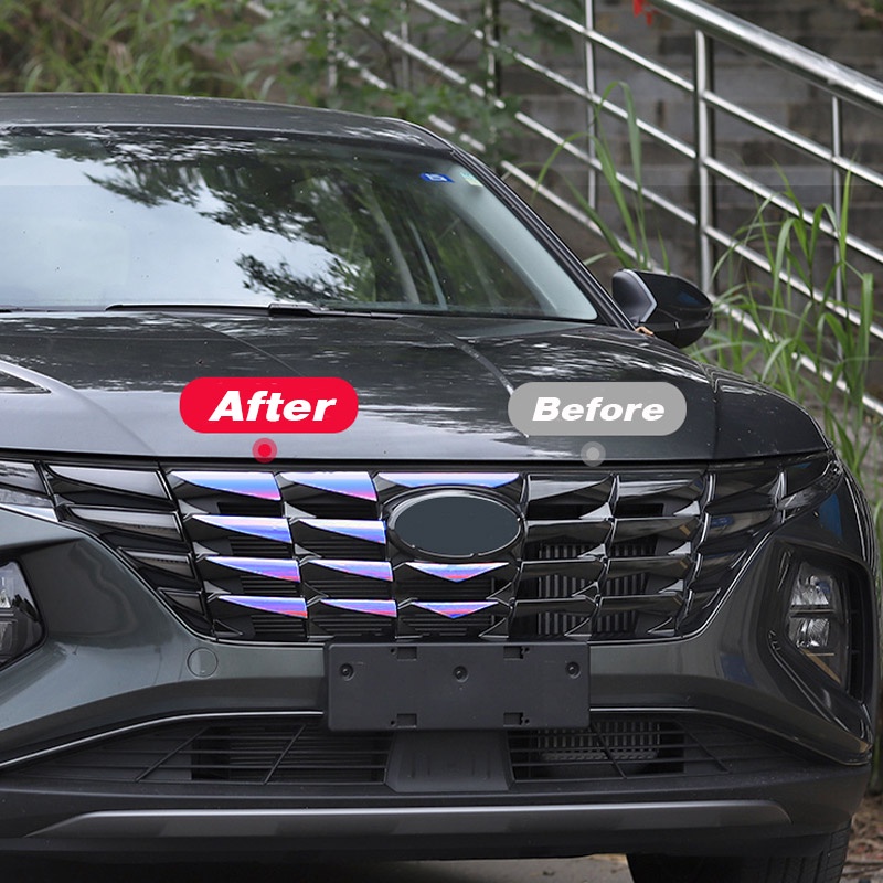 Miếng Dán Trang Trí Lưới Tản Nhiệt Trước Nhiều Màu Tùy Chọn Cho Hyundai Tucson NX4 2021 2022