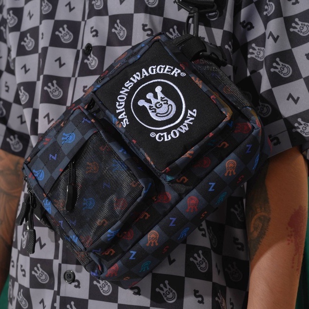 Túi đeo chéo local brand ClownZ Satchel SGS vải canvas nam nữ thời trang hàn quốc
