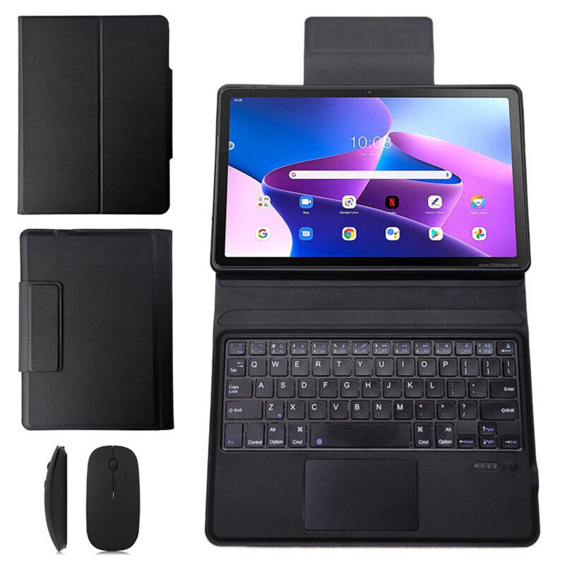 Bao Da Máy Tính Bảng Bàn Phím Không Dây Cho Lenovo Tab M10 Plus 3rd Gen TB125FU 10.6 inch Touchpad