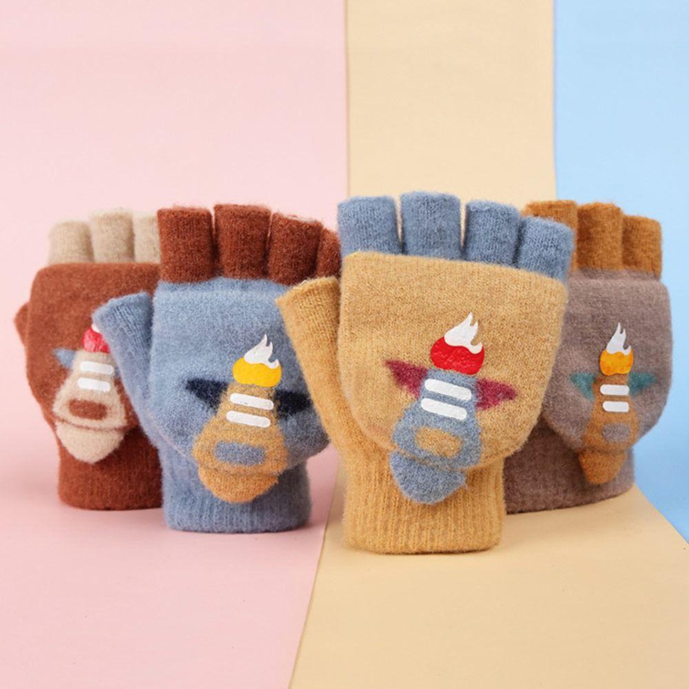 LAYOR1 Găng Tay Lông Nhung Mềm Mại Dày Dặn LAYOR1 Cho Bé 5-12 Tuổi