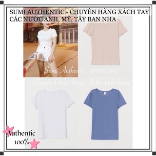 [H&M Auth] Áo phông HM cổ tròn trơn chuẩn Auth hàng hiệu