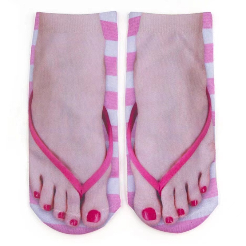 Đôi Vớ Đi Biển Bằng Cotton Polyester In Hình Bướm 3D Dễ Thương Vui Nhộn Dành Cho Nam Nữ