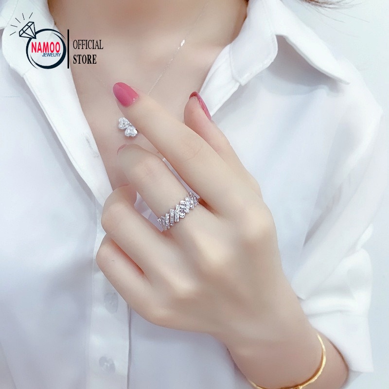 Nhẫn Bạc Nữ N113 Đính Đá Hàng Loại 1