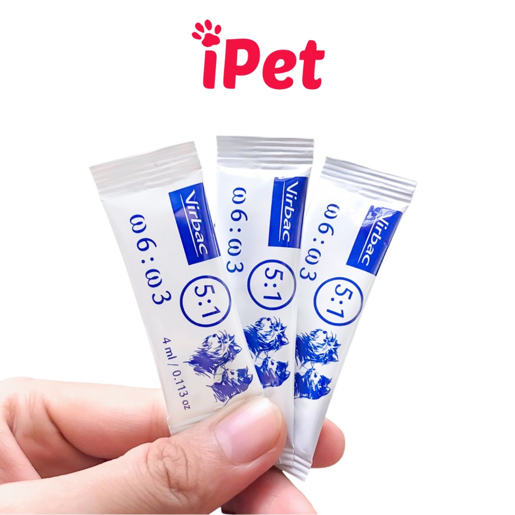 Gói Gel Dinh Dưỡng Virbac Megaderm 4ml Giúp Mượt Lông, Da Và Giảm Ngứa Chó Mèo - iPet Shop