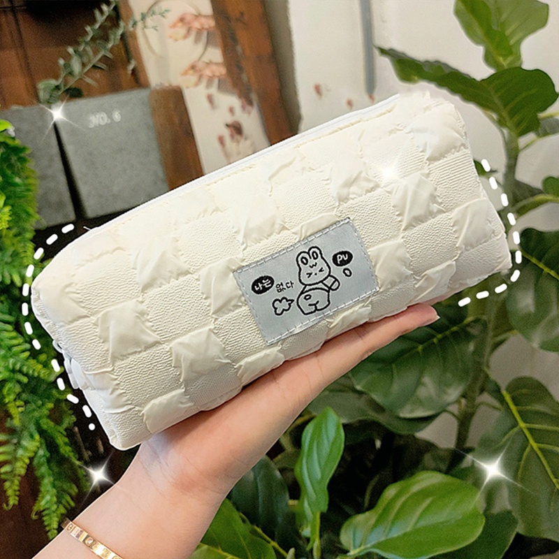 Túi Đựng Bút Chì / Đồ Trang Điểm Sức Chứa Lớn In Họa Tiết Hoa Xinh Xắn Tiện Dụng Cho Nữ