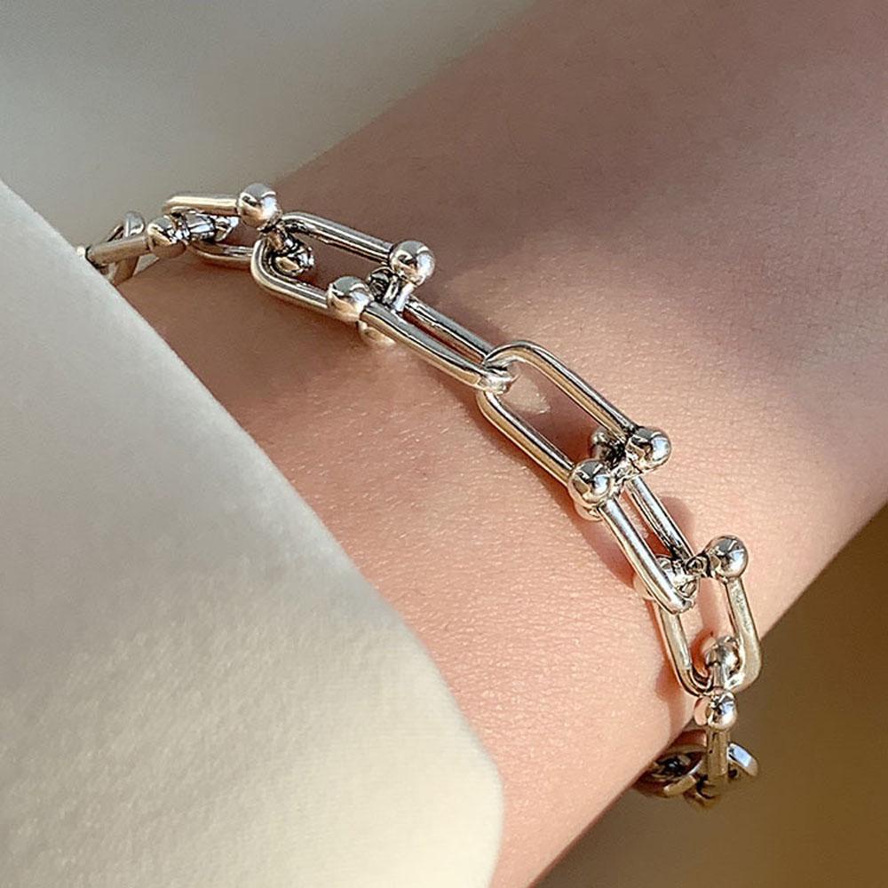 AROMA Vòng Tay Mặt Chữ U Phong Cách Vintage Thời Trang Cho Nữ