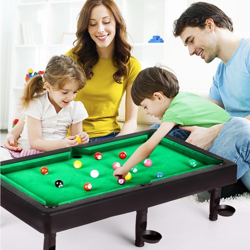 Trò Chơi Bàn Bi A Mini Cao Cấp 6 Chân Chắc Chắn, Nhựa Siêu Bền, Bi Có Số, Giúp Bé Tăng Độ Chính Xác, Chơi Nhóm
