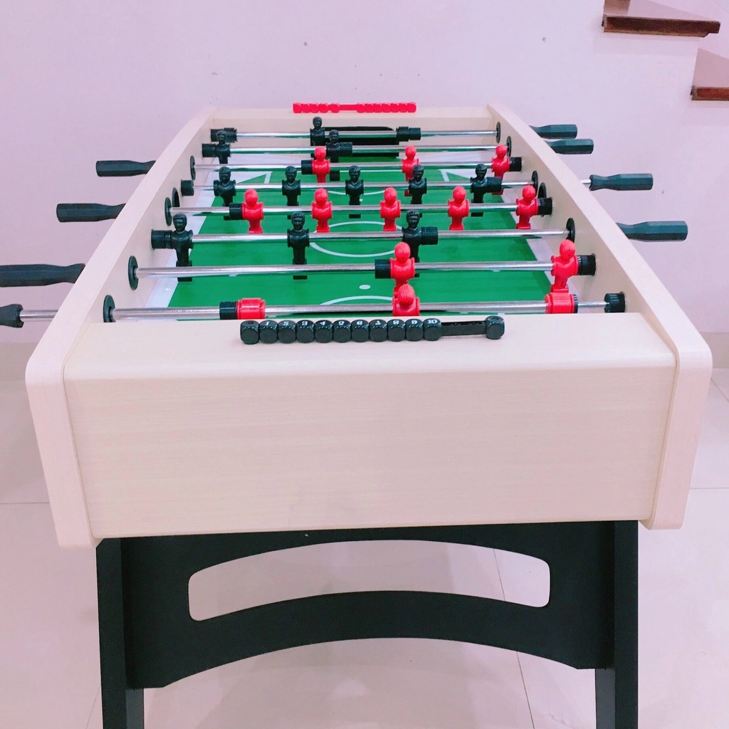 Banh Bàn Bi Lắc Bóng Đá Cỡ Lớn 1,4m JX 125 Cream Robot Thi Đấu, Foosball 1m4 Gia Đình Văn Phòng Kinh Doanh Hanana