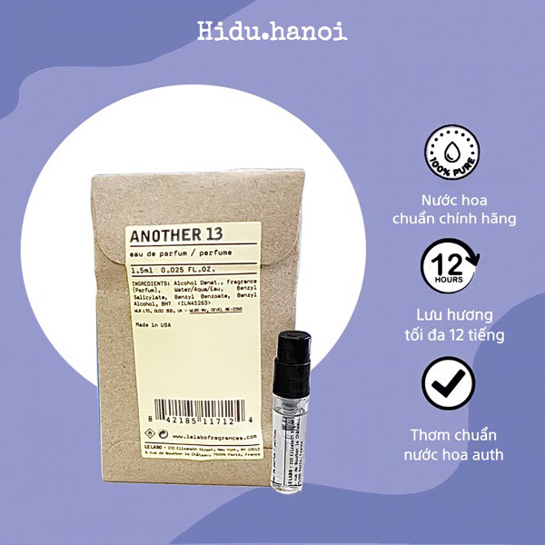 Mẫu thử Vial Le labo 1.5ml dạng xịt thơm lâu [Hot]