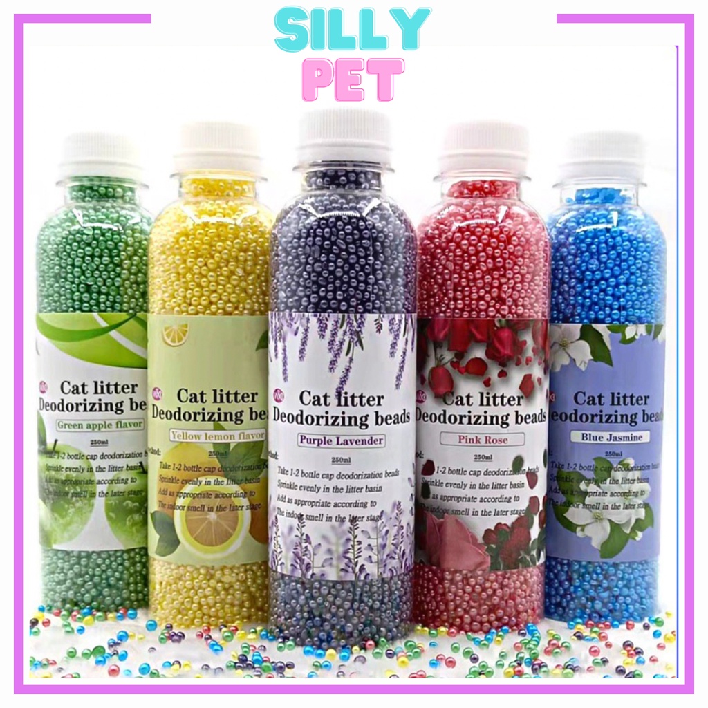 Hạt khử mùi cát mèo than hoạt tính 230ML - Viên thơm giảm mùi hôi cát vệ sinh Silly.pet