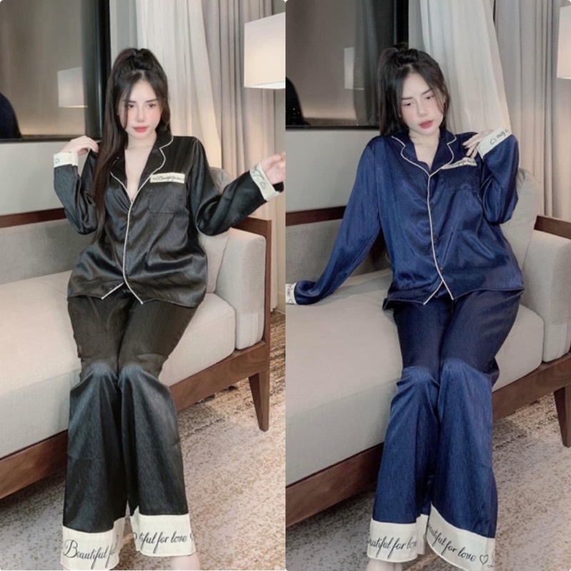 Pijama Lụa Chữ Ký Dài Rẻ Vô Địch Tay Dài