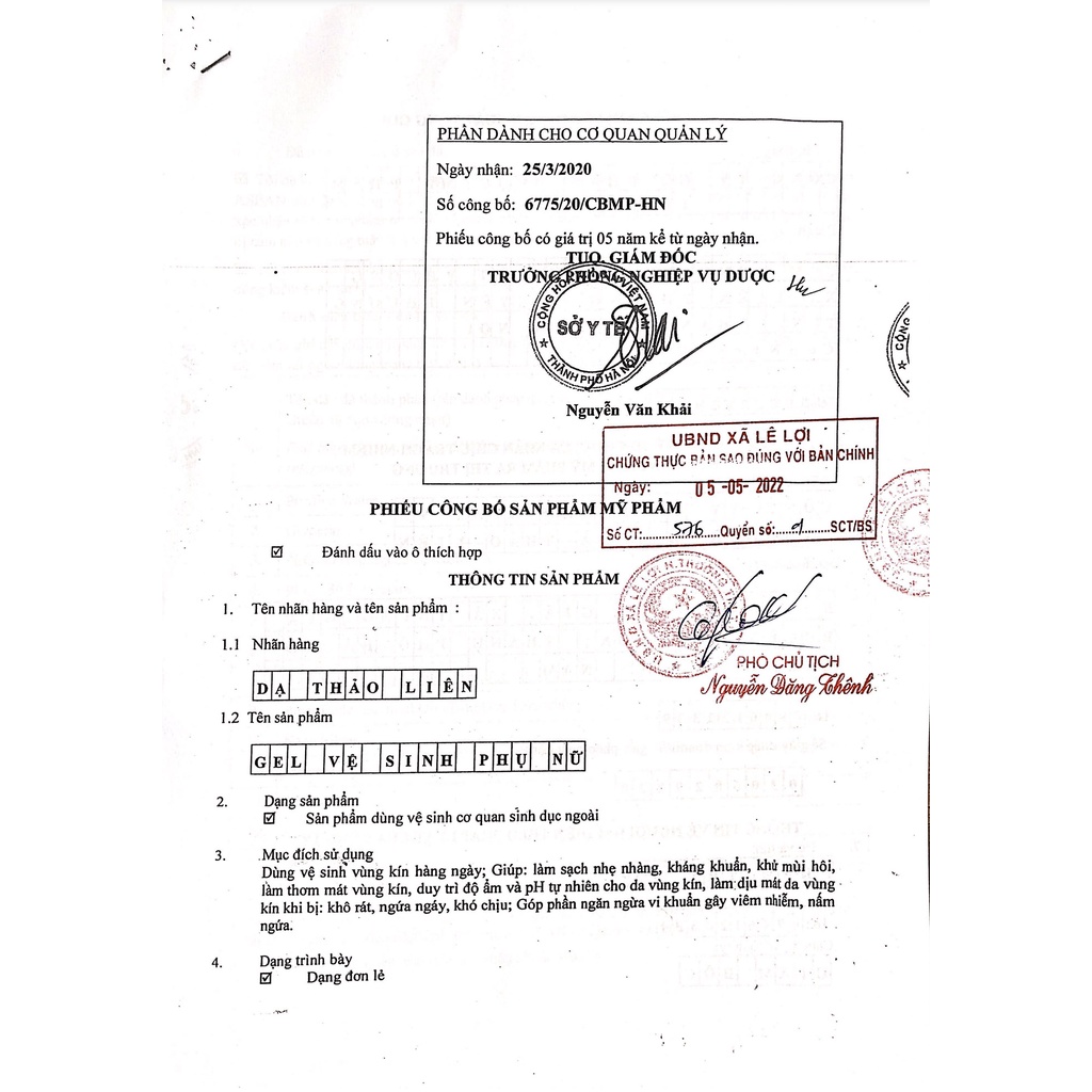 Gel Vệ Sinh Phụ Nữ Dạ Thảo Liên 100% Thảo Dược Thiên Nhiên 150ml | 100% Natural Herbal Feminine Hygiene Gel 150ml