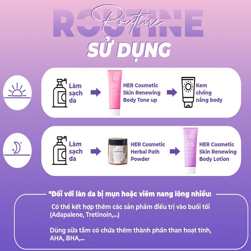 Kem Dưỡng Trắng Da Toàn Thân HER TREATMENT Skin Renewing Body Chính Hảng