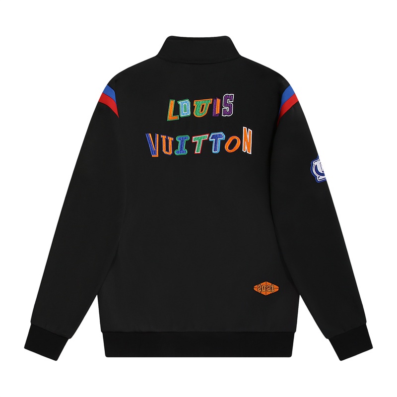 L & V Áo Khoác Thêu logo Biểu Tượng Thời Trang Chất Lượng Cao Thoải Mái Giản Dị Và Thoải Mái