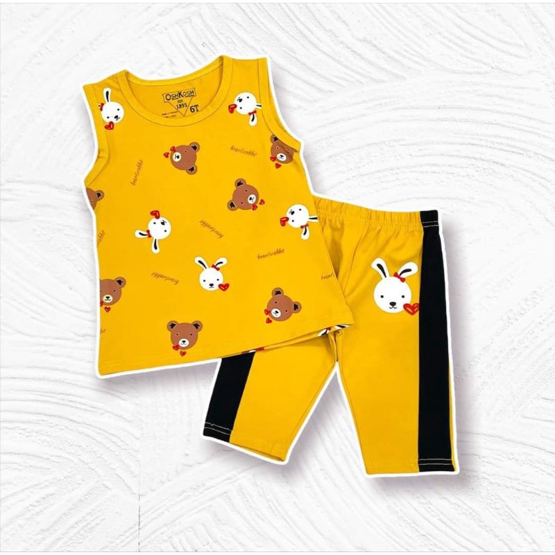 Bộ sát nách quần lửng thun cotton 100% chính phẩm hàng shop size đại