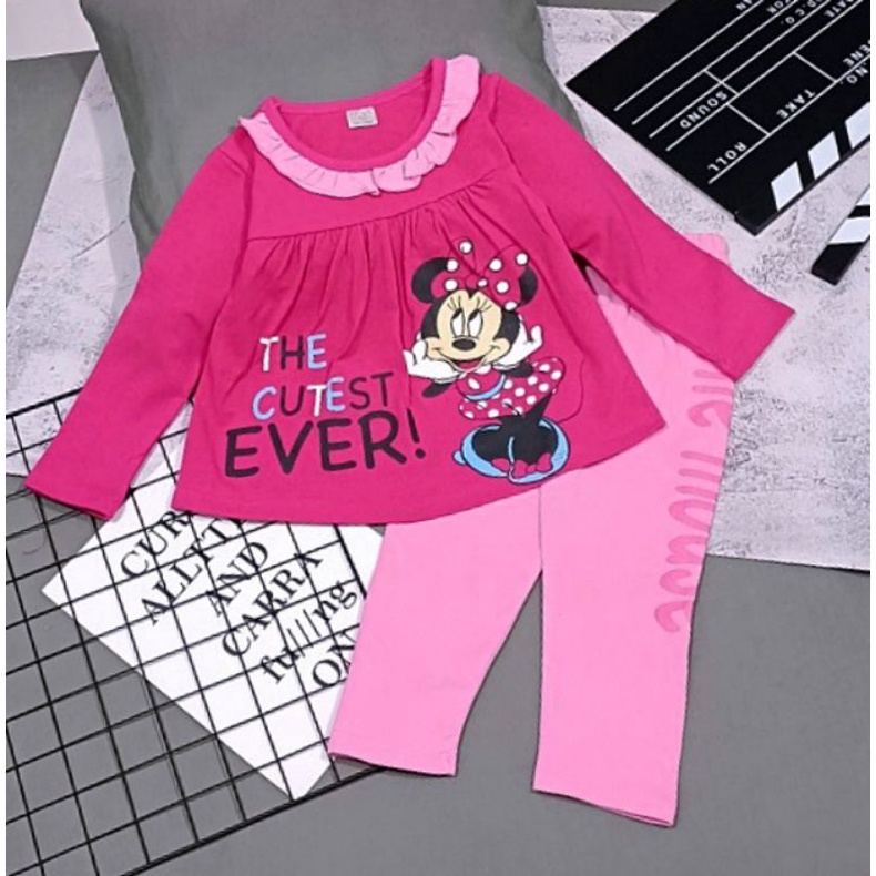 Bộ tay dài babydoll bé gái size đại thun cotton 4 chiều