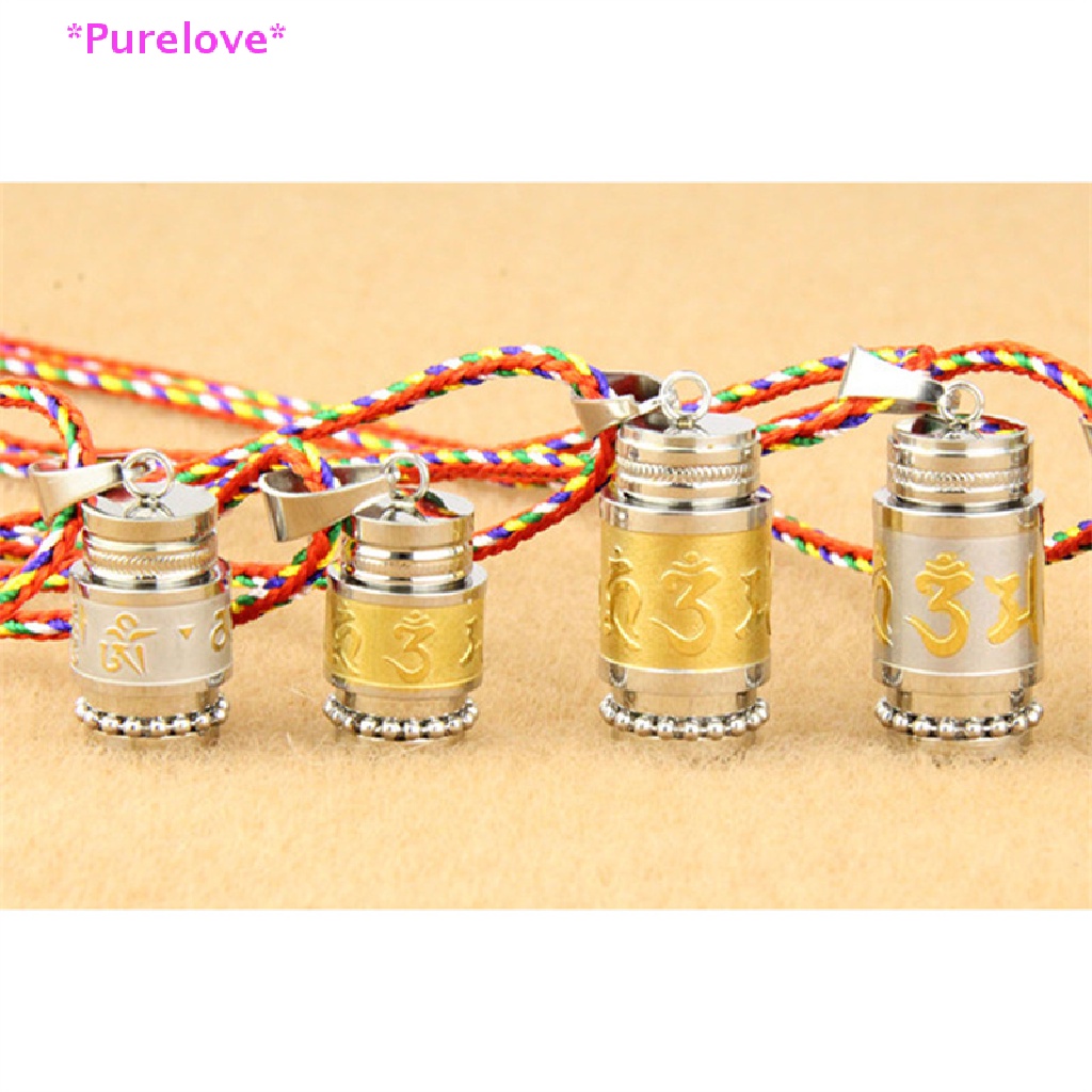 Vòng cổ Mặt Hình Bánh Xe Cầu Nguyện Bằng Thép Không Gỉ Dành Cho Nam Và Nữ Mới