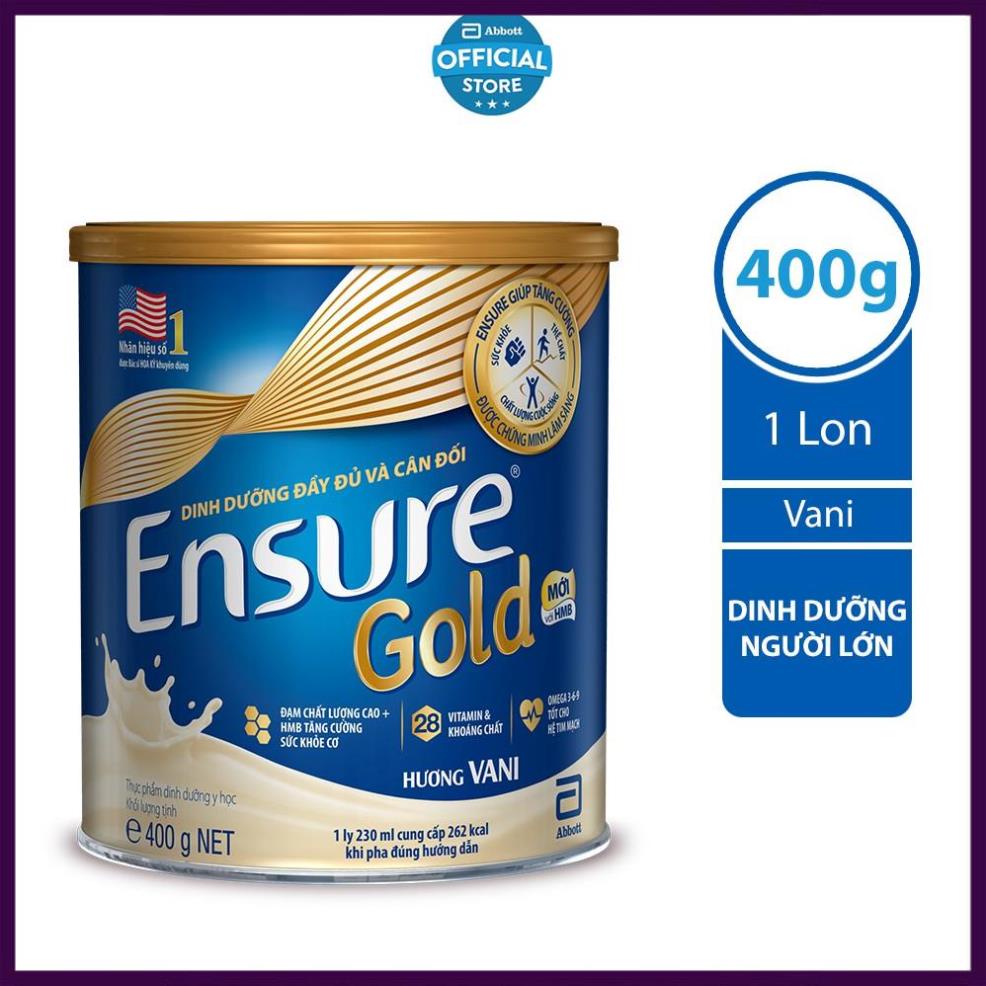 [Flash Sale] Sữa bột Ensure Gold Abbott (HMB) 400g