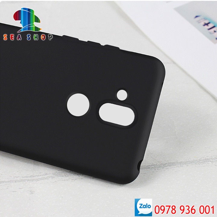 Ốp lưng Nokia 7 Plus, 7.1 Plus, X7, NK7, 7.2 vân da - Nhựa dẻo - màu đen huyền bí