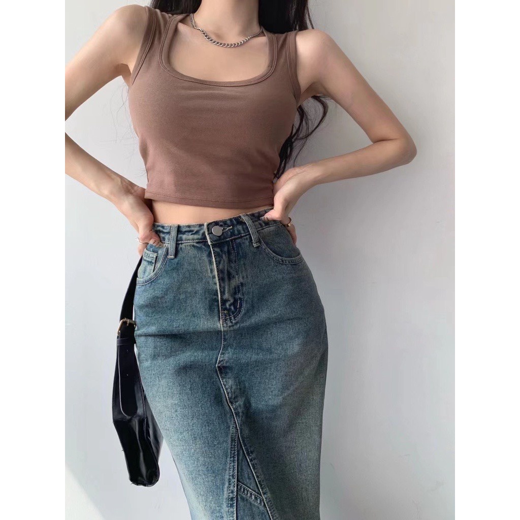 Áo Bra Nữ Cổ U Dáng Lửng Sexy Chất Thun Tăm Siêu Hot ms 301