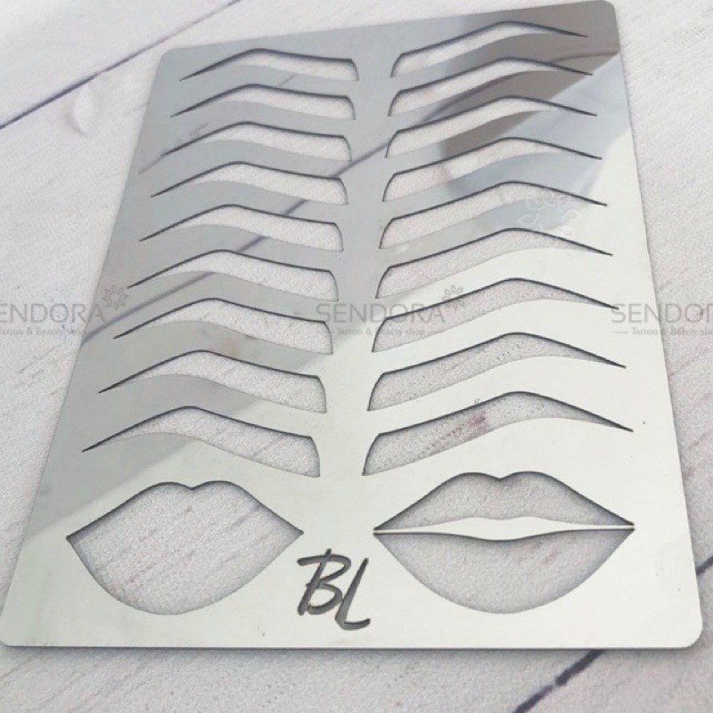 Khung Vẽ Chân Mày INOX 304 Không Rỉ, Khuôn Vẽ Mày Môi Trên Da Giả TP-TATTOOSUPPLY