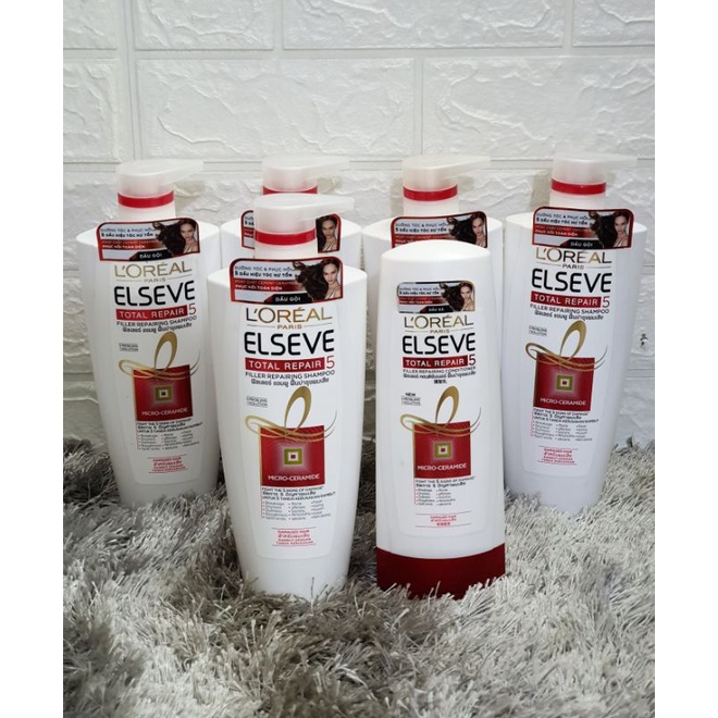 Dầu gội - xả phục hồi tóc hư tổn L'Oreal Paris Elseve Total Repair 5 - 650ml & 325ml
