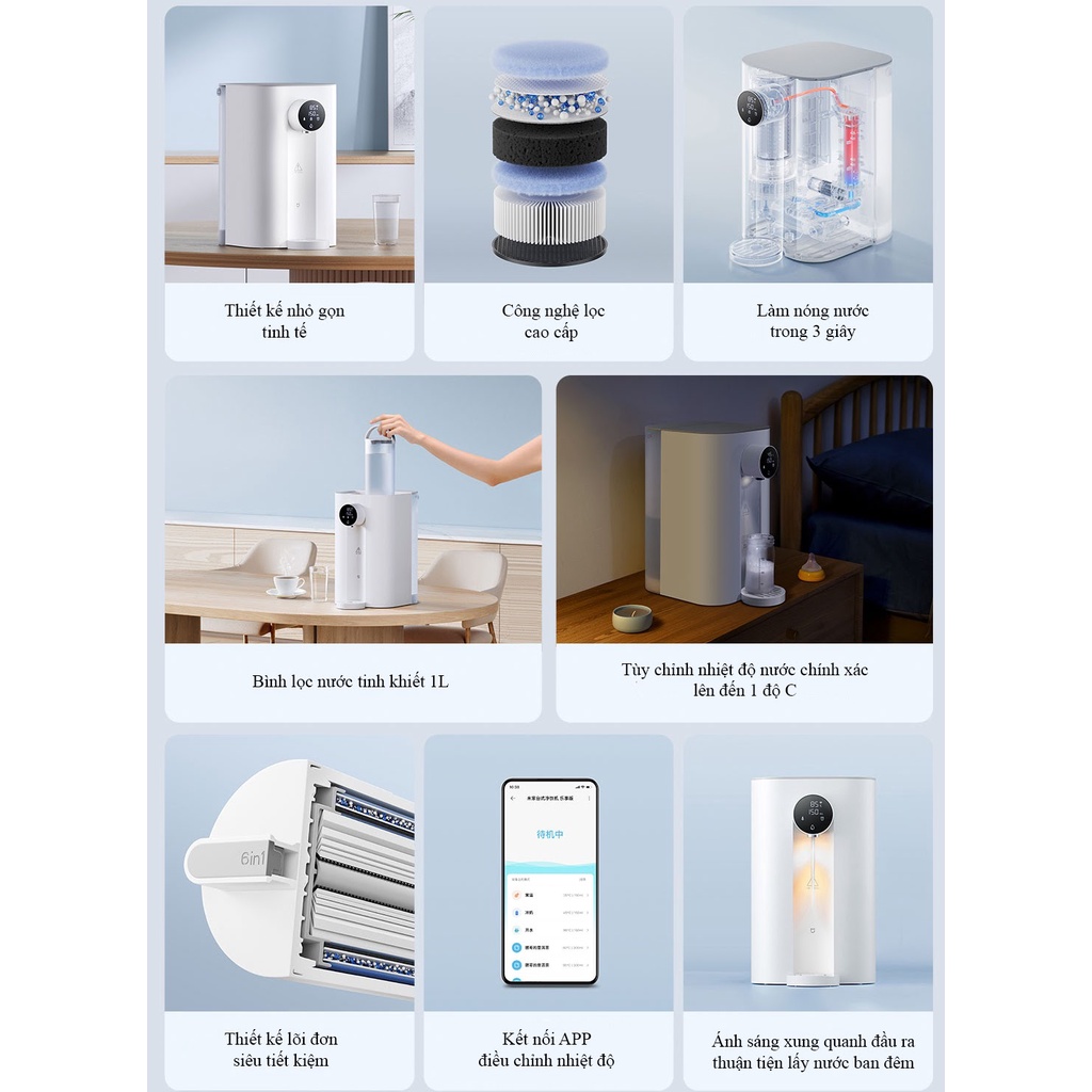 Máy lọc nước làm nóng để bàn Xiaomi Mijia MRHB31 3.2L