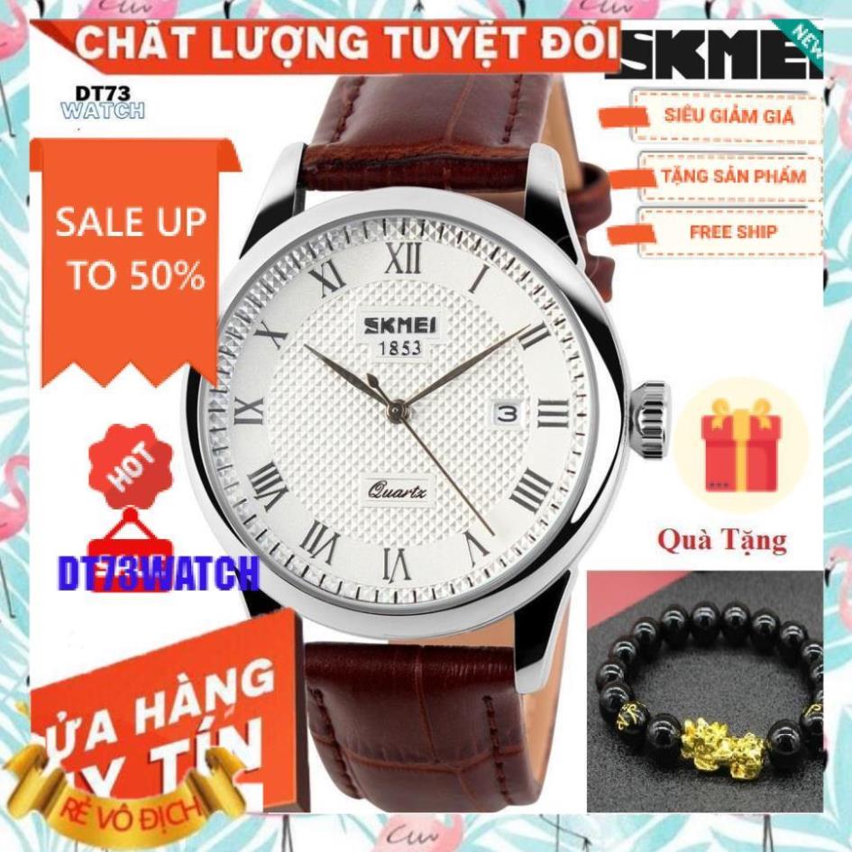 Đồng hồ nam dây da SKMIE,Doanh nhân Đồng hồ thạch anh Thời trang mới Dây da không thấm nước,BH 12 tháng