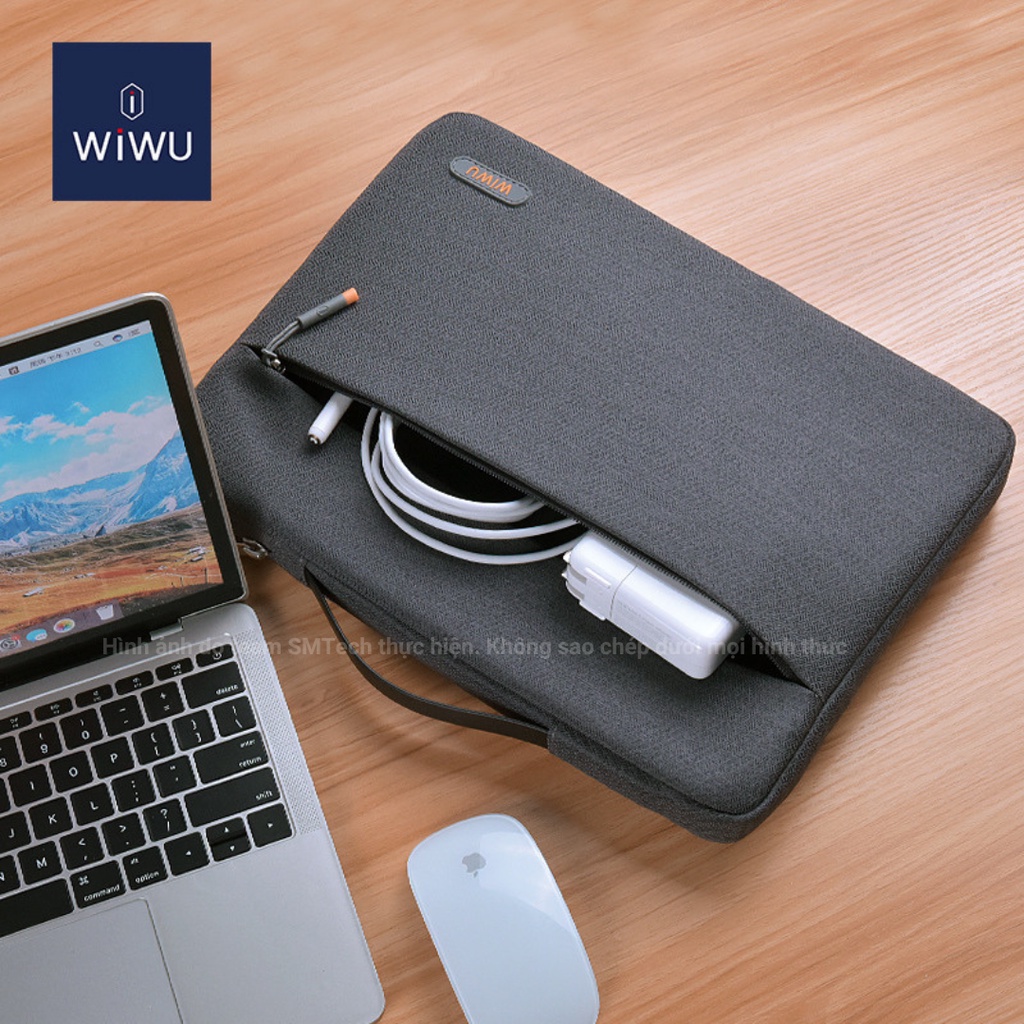Túi xách đựng Laptop SMTech chính hãng Wiwu Pilot chống thấm nước nhiều ngăn đựng đồ có quai xách gọn gàng