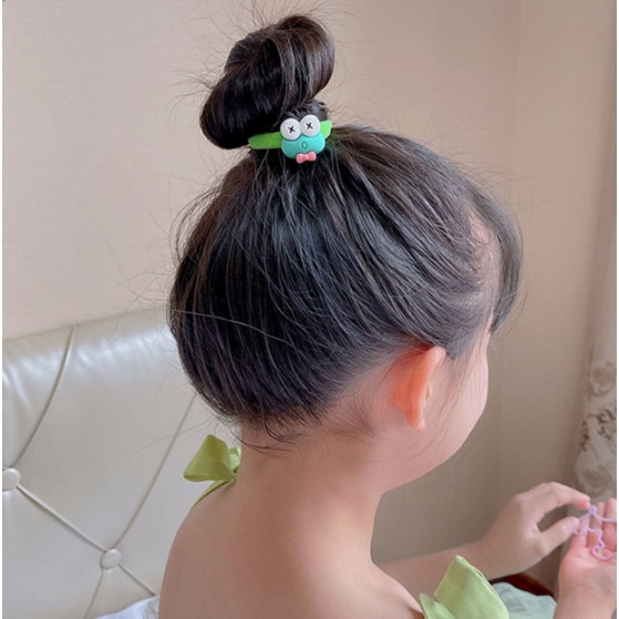 Set 8 Dây thun cột tóc cho bé gái nhiều mẫu hình động vật hoa trái cây dễ thương