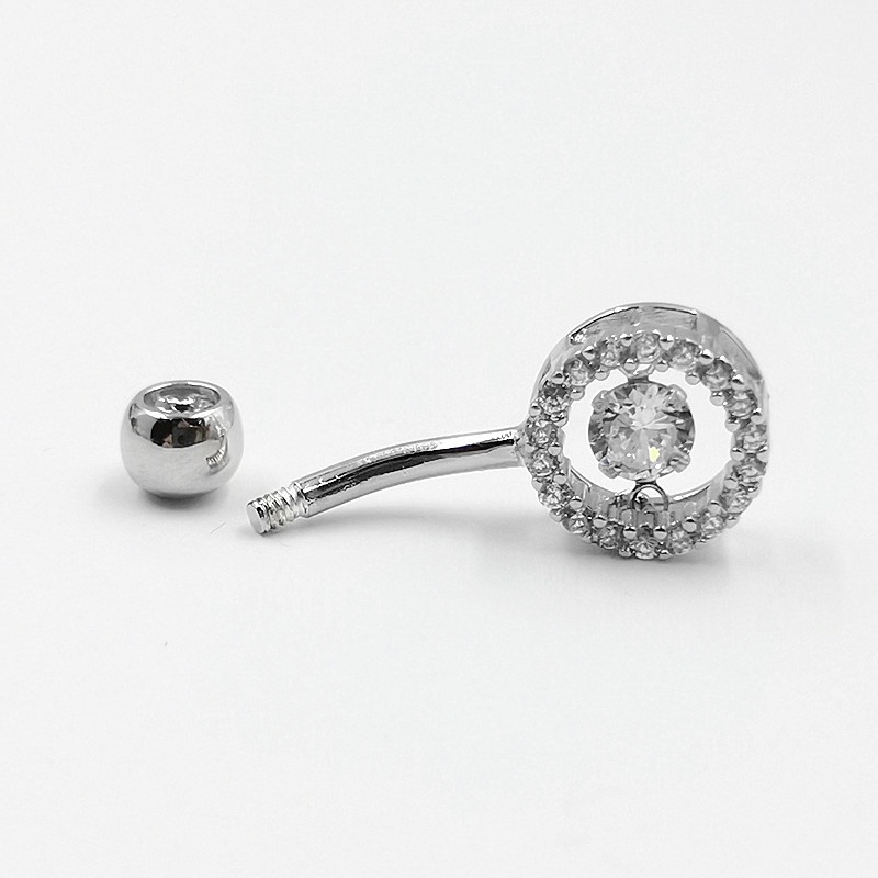 1pcs  Mạ Bạc 925  khuyên rốn dài đẹp bấm bụng bấm rốn lỗ bạc khuyen ron vàng trắng xo khuyen ron ảnh khuyên rốn khuyên đeo rốn giá khuyên rốn nữ nam