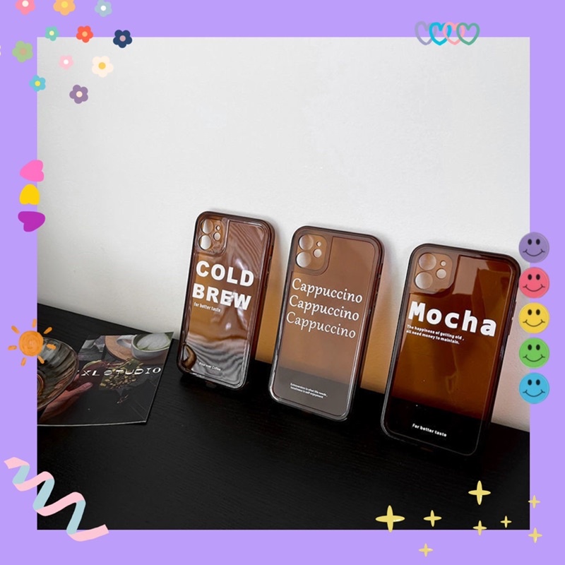 [XẢ KHO] Case ốp lưng iphone trong tone nâu Cappuccino 🍪 và Cold Brew ☕️ (7/8/7+/8+/x/xs/xs max/11/1
