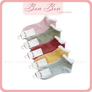 Tất ngắn nữ cổ bèo vintage cao cấp