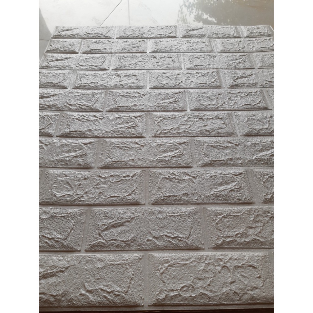 Miếng xốp dán tường Giả gạch 3D loại 1 dày đẹp siêu dính kích thước 70x77cm MF375