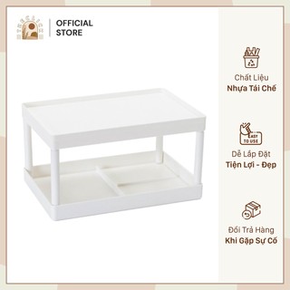 Kệ Để Bàn 2 Tầng, Kệ Nhựa Đựng Đồ Đa Năng Sắp Xếp, Decor Bàn Học Gọn Gàng