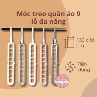 Móc treo quần áo 9 lỗ đa năng treo được cả dọc và ngang