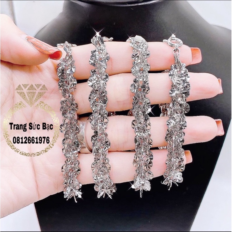 Lắc Tay Bạc Ý 💗𝓒𝓪𝓸 𝓒𝓪̂́𝓹💗 Lắc tay Bác Ý S925 Lá Xoắn xi kim sang trọng, lấp lánh LTB5643