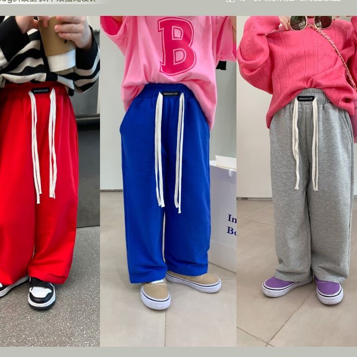 Quần Thể Thao Cotton Ống Rộng Thoáng Khí Phong Cách Hàn Quốc Thời Trang Mùa Thu Cho Nữ 0924