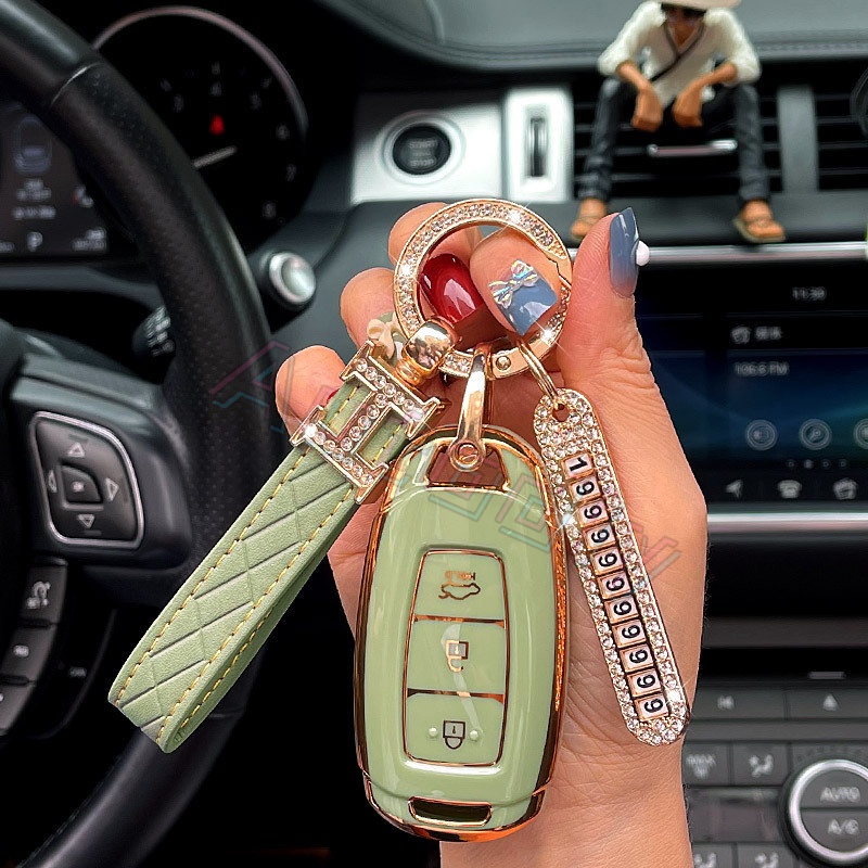 Ốp chìa khóa Huyndai Accent 2021 - 2022 , Elantra Bao da cho chìa khoá Accent / KoNa / Santafe Hyundai Accent 2021 chống xước chống va đập