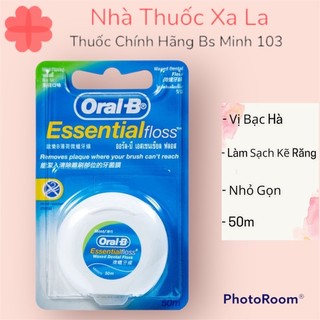 Chỉ nha khoa Oral-B Essential Floss làm sạch cổ và kẽ răng