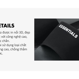 Dép Quai Ngang Essentials Full Đen (chính hãng)