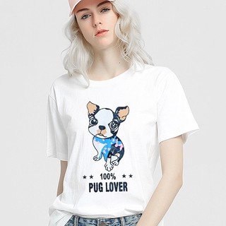 Áo thun nữ in hình con cún pug lover dlx